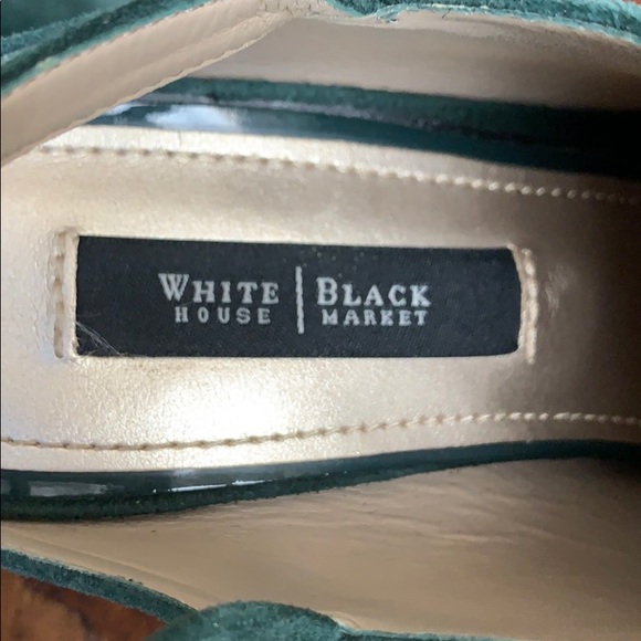 WHBM Suede Hunter Green Heels - Picture 5 of 5